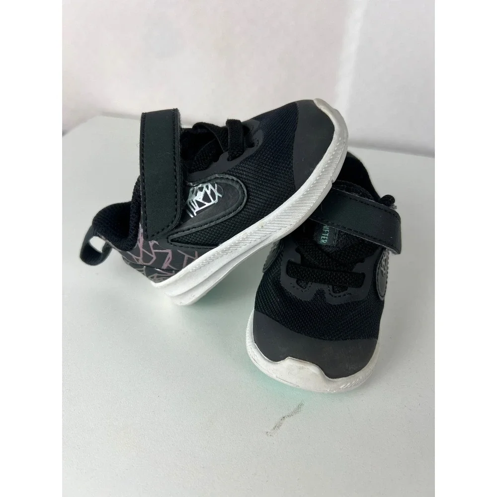 Nike Downshifter 9‎ TD Toddler Shoes Black Teal CI2688-001 Size 2C